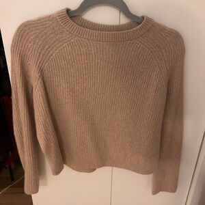 360 Cashmere Beige Crew Neck Sweater